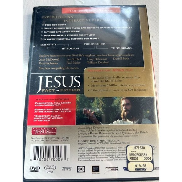 Jesus - Fact or Fiction DVD 2003 The Jesus Film Project NEW & Sealed - Picture 2 of 2